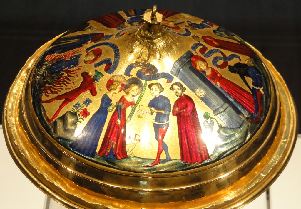 Détail de la coupe d'or royale, 1370-1380, British Museum