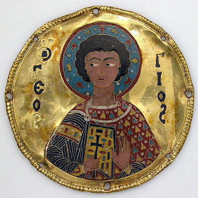 L’art byzantin : Médaillon de Saint Georges